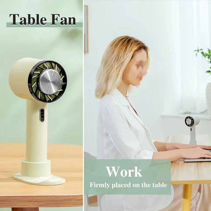 Rechargeable Handheld Cooling Fan with Detachable Base